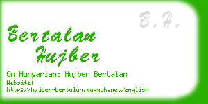 bertalan hujber business card